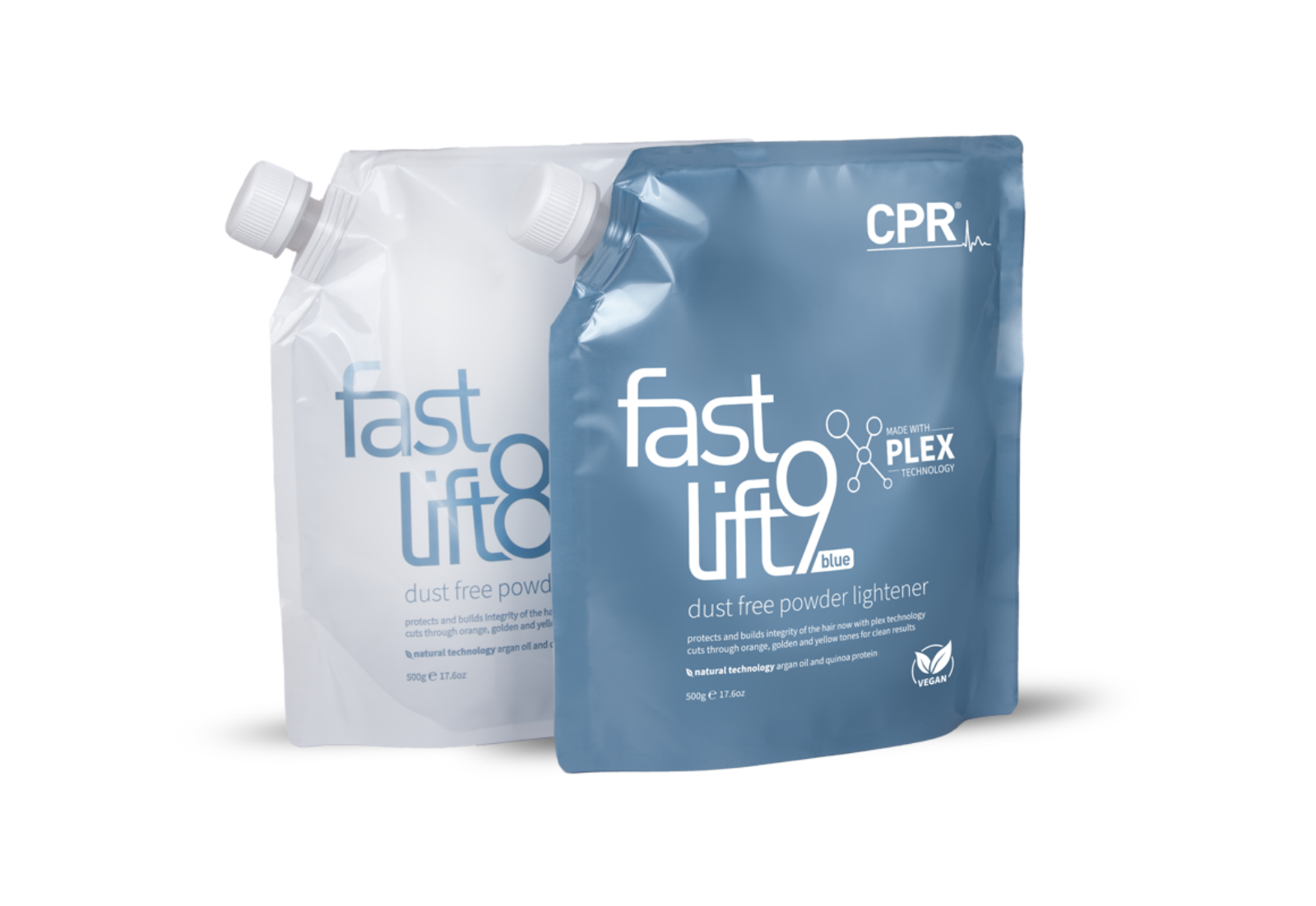 Fast Lift 9 Blue and Fast Lift 8 White dust free powder lighteners