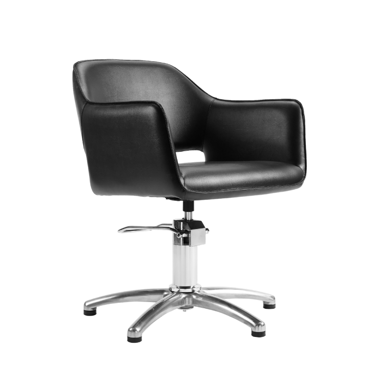 Kathleen Styling Chair (5 Star Base) BLACK