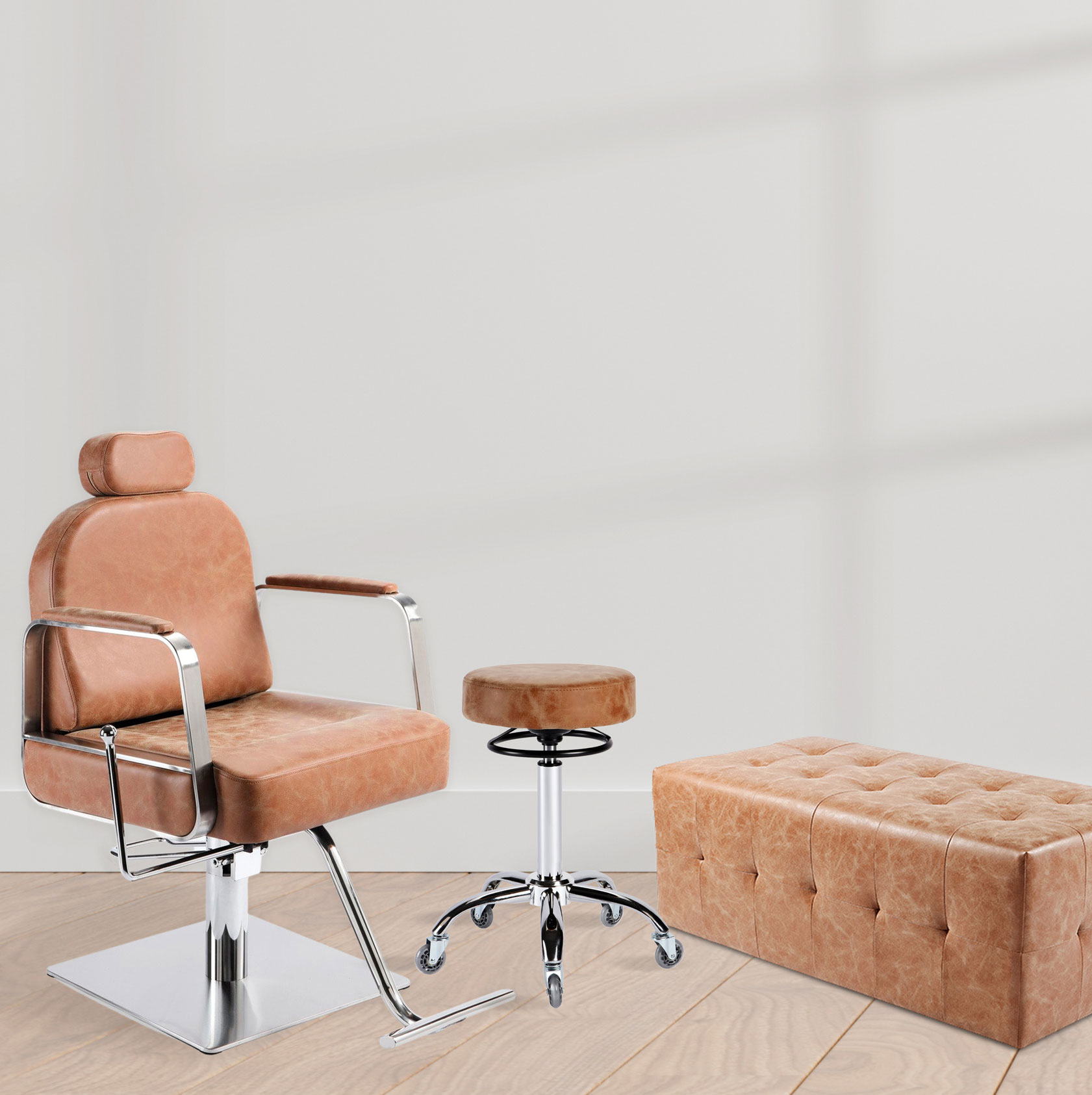 KSHE salon furniture on the showroom floor