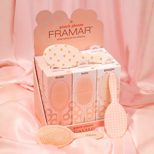Framar Peach Please Detangle Brush Display 9PC