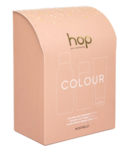 hop Colour Holiday Pack: Colour Last shampoo, rinse and mask in a gift box.