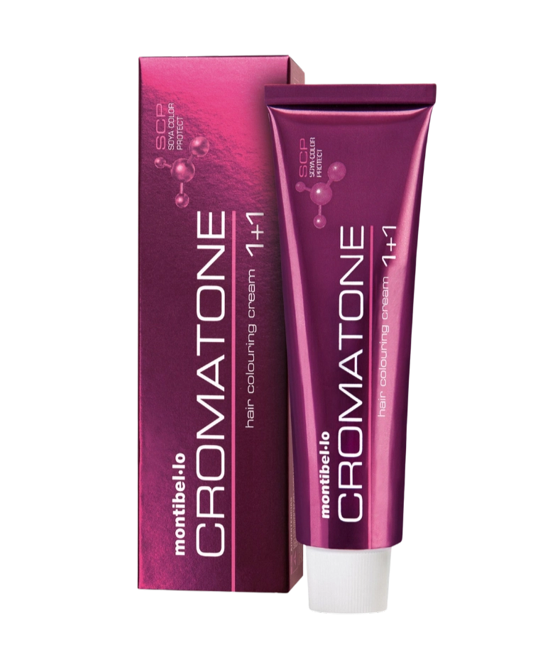 Cromatone hair colouring cream tube and carton
