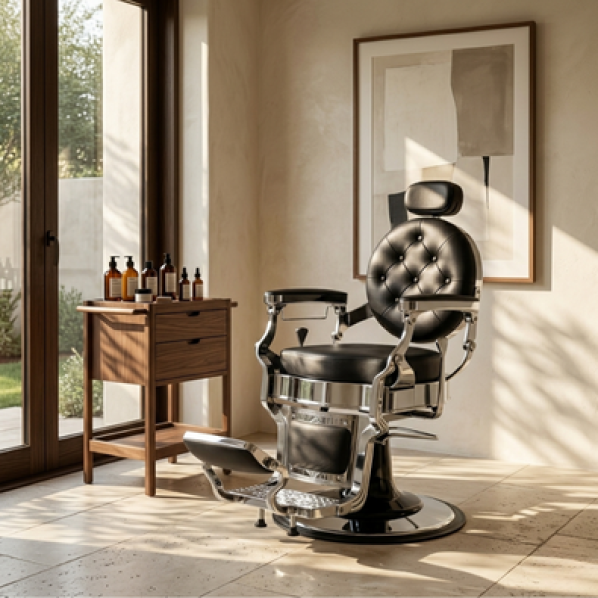 Black barber chairs